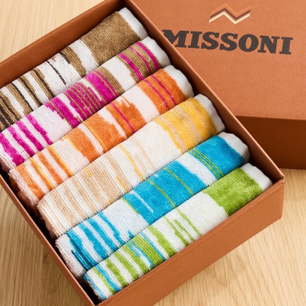 NEW Missoni Fiammetta Face Towel Set of 6 30x30